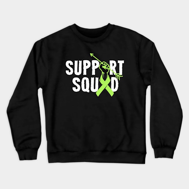 Support Squad lymphoma Cancer Awareness lymphocytes Ribbon Crewneck Sweatshirt by ArtedPool